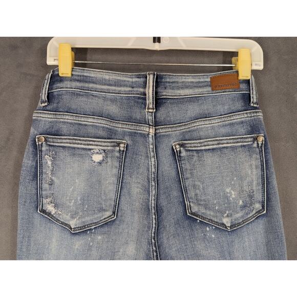 Judy Blue Jeans Womens 9/29 Blue Skinny Fit Stretch Distressed Denim - Picture 13 of 13